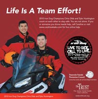 "Life is a team effort" newspaper PSA