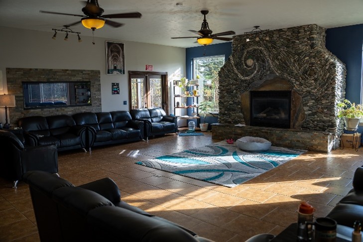 Interior lobby of facility