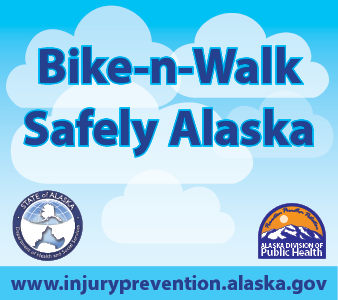 Bike-n-Walk Safely Alaska Post-it Ad