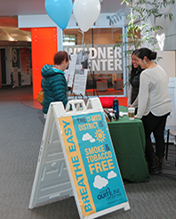2018 Breath Easy banner for the Anchorage U-Med district celebrating Smoke and Tobacco-Free campuses