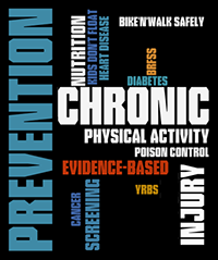 Chronic Disease Prevention and Health Promotion - Wordcloud with top results: Prevention,Chronic, Injury, Physical Activity, etc