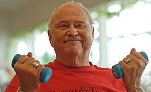 Man holding weights