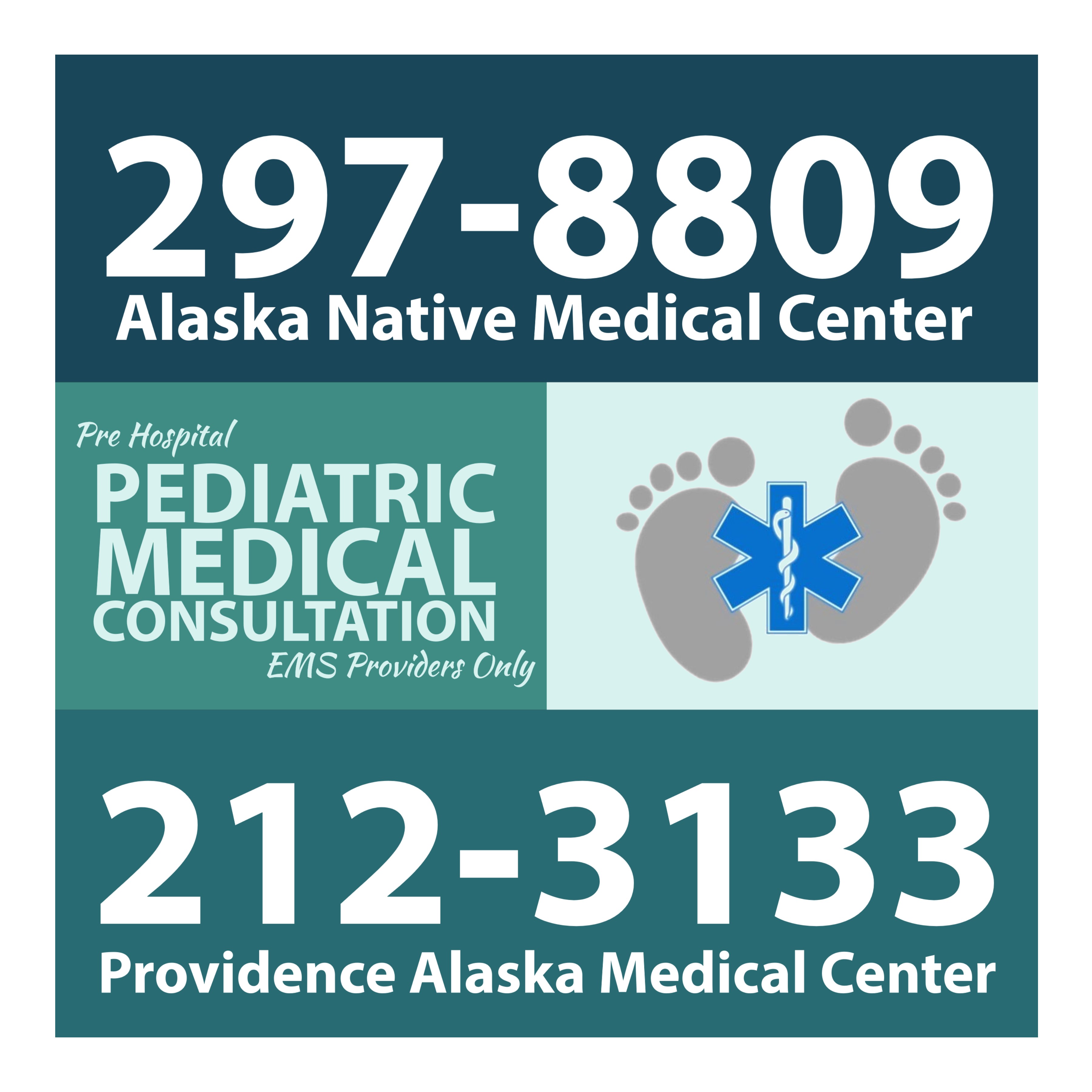 Pediatric Medical Consultation: 907-212-3133 (Alaska Providence Medical Center), 907-297-8809 (Alaska Native Medical Center)