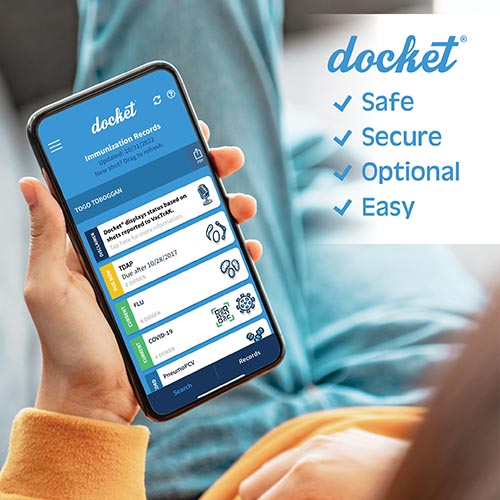 Try our Docket app: Safe, Secure, Optional and Easy