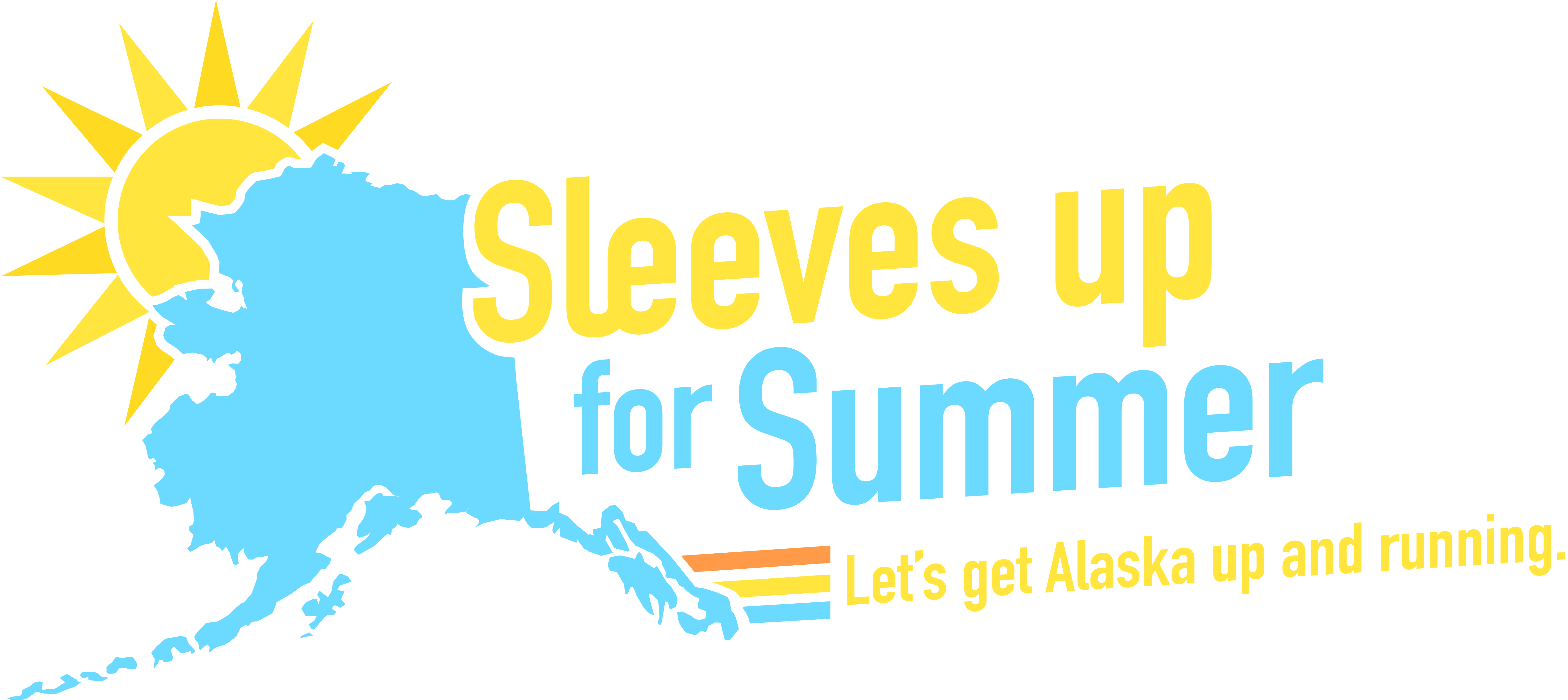Sleeves Up for Summer: Logo for dark backgrounds