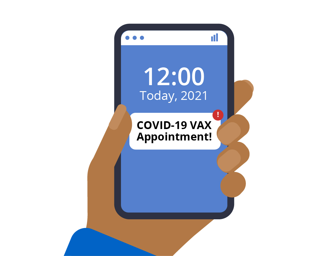 You can get COVID-19 vaccine appointment reminders by text