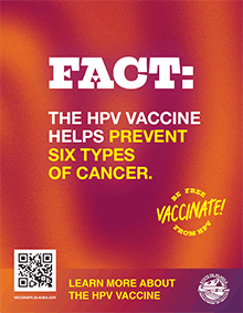 Fact: The HPV vaccine helps prevent six types of cancer.