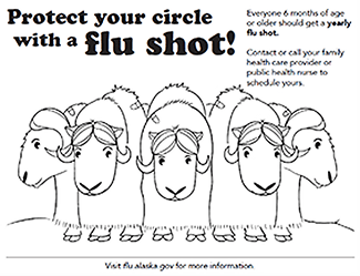 Thumbnail for Protect your circle with a flu shot coloring sheet