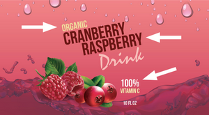 Organic cranberry raspberry drink - 100% vitamin C
