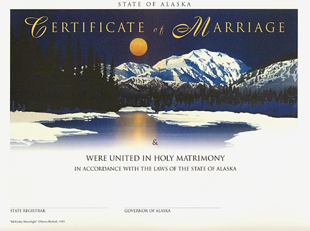 Heirllom Marriage Certificate by Byron Birdsall