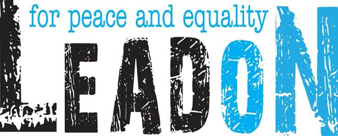 Lead on for Peace and equality (logo)