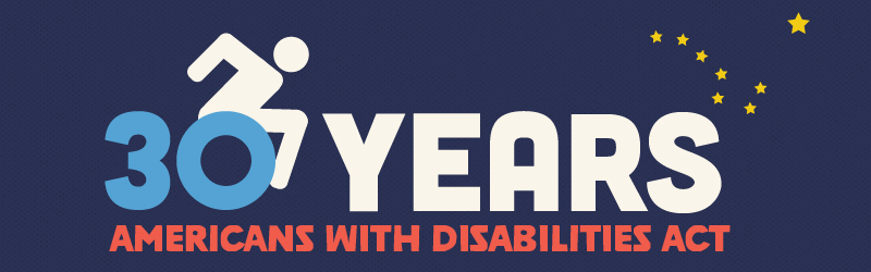 Banner that says 30 years of Americans with Disabilities Act