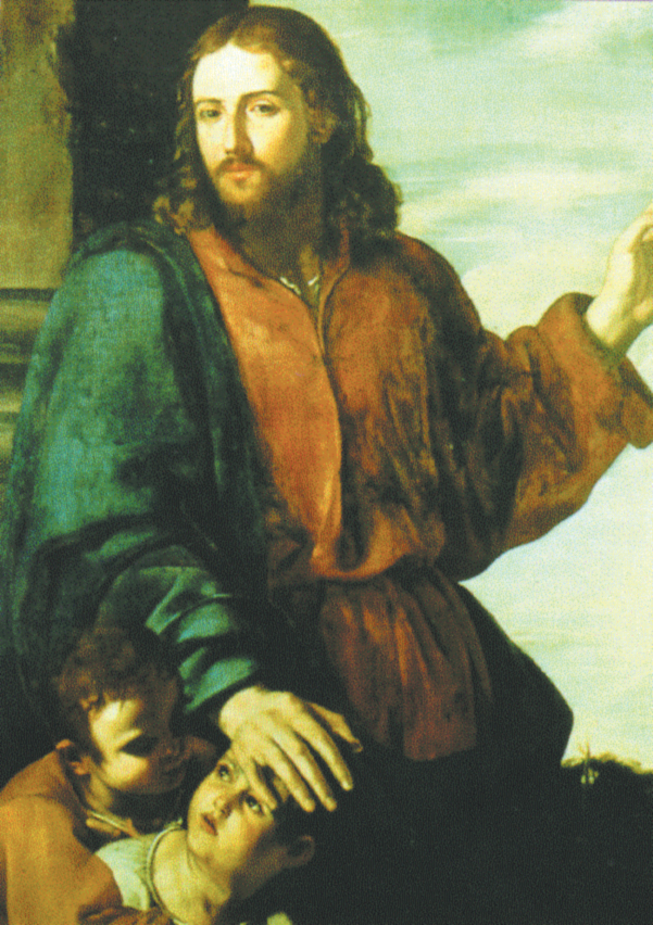 Painting of Jesus curing a child