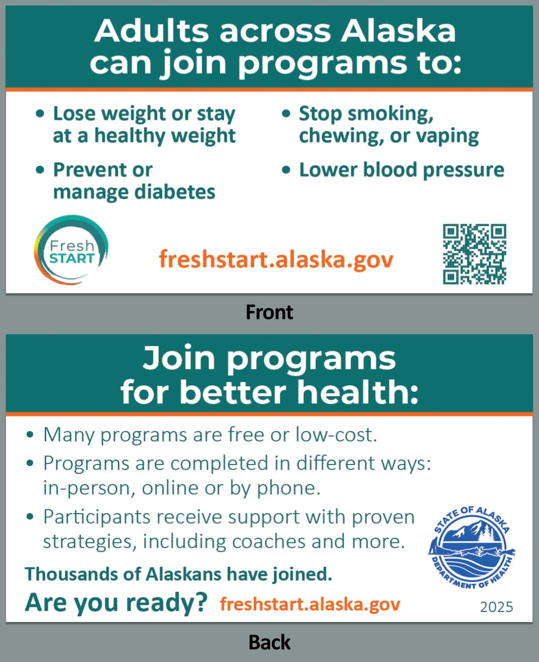 Join programs for better health.