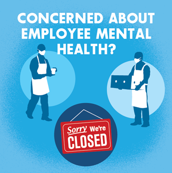 Graphic showing concern about employee mental health.