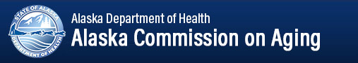 Alaska Department of Health logo, Alaska Commission on Aging