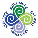 Move More! Eat Well! Tobacco Free! Stay Safe! The Safe and Healthy Me! Symbol