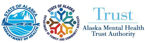 Alaska DOH, DFCS and AMHTA logos
